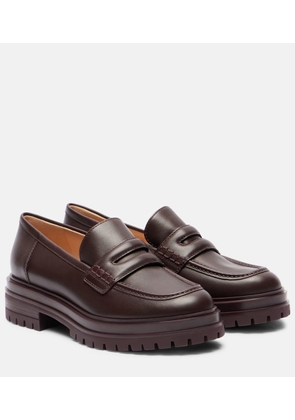 Gianvito Rossi Leather penny loafers