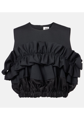 Noir Kei Ninomiya Ruffled wool top