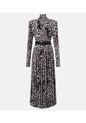 Norma Kamali Leopard-print midi dress