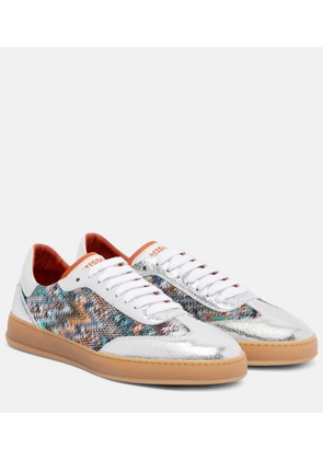 Missoni Zigzag metallic leather sneakers