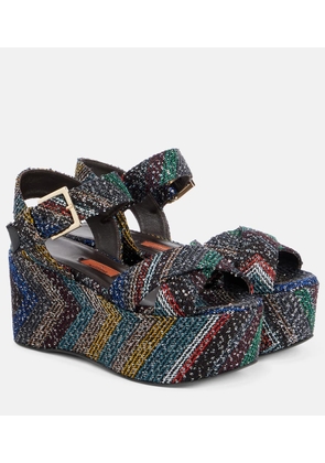 Missoni Julia Caperdoni sequined platform sandals