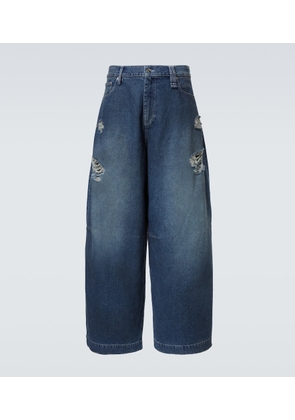 Simone Rocha Distressed wide-leg jeans