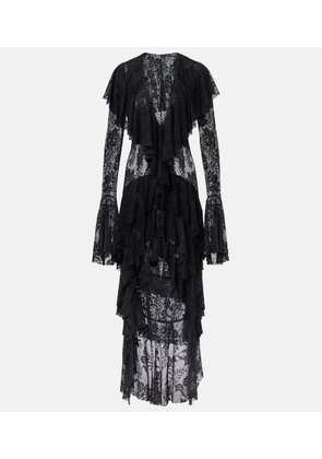 Norma Kamali Asymmetric ruffled midi dress