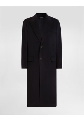 Dolce & Gabbana Single-breasted Cashmere Coat - Man Coats And Jackets Grey 46