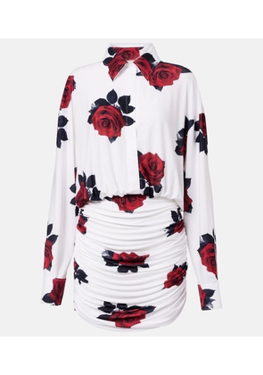 Norma Kamali Printed jersey minidress