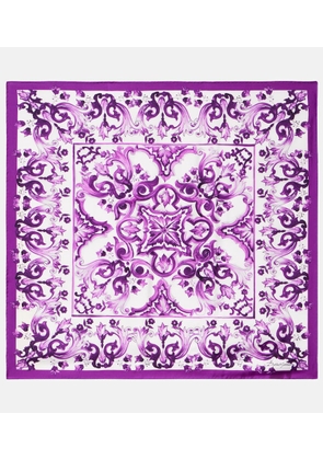 Dolce&Gabbana Majolica printed silk twill scarf