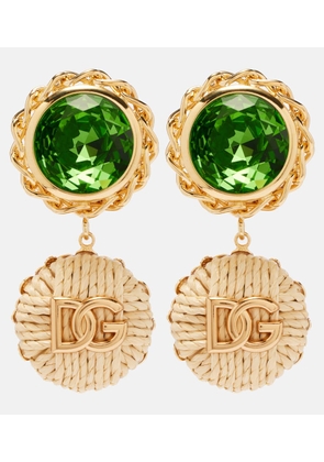 Dolce&Gabbana DG crystal-embellished clip-on earrings