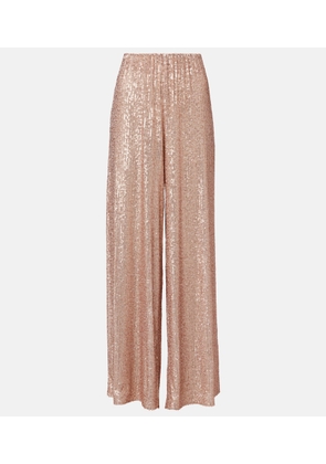 Norma Kamali Sequined high-rise wide-leg pants