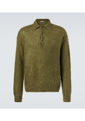 Auralee Mohair and wool polo sweater
