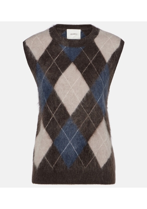 Lisa Yang Yasmin Argyle cashmere sweater vest