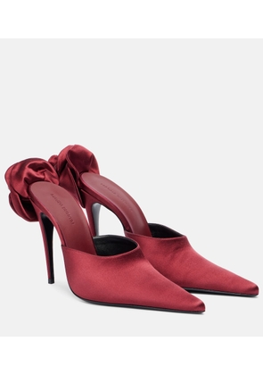 Magda Butrym Floral-applique satin pumps