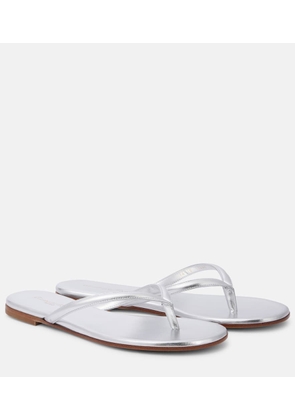 Gianvito Rossi Calypso metallic leather thong sandals