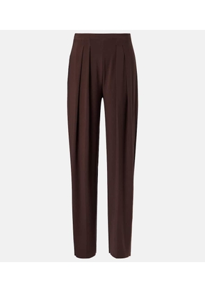 Norma Kamali High-rise jersey wide-leg pants