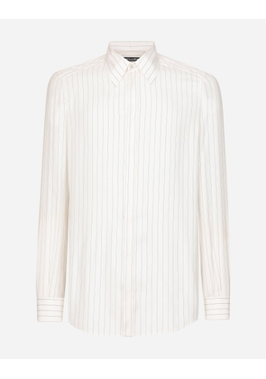 Dolce & Gabbana Striped Poplin Martini-fit Shirt - Man Shirts Multicolor 42