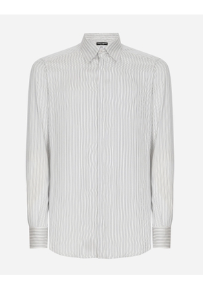 Dolce & Gabbana Striped Poplin Martini-fit Shirt - Man Shirts Multicolor 40