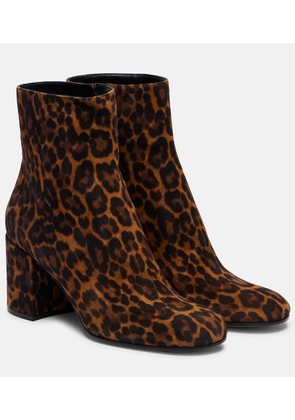 Gianvito Rossi Joelle 70 leopard-print suede ankle boots