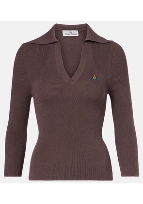 Vivienne Westwood Marina cotton and cashmere polo sweater