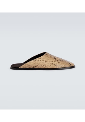 Fear of God Snake-effect leather mules