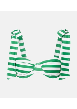 Same Lady striped bikini top
