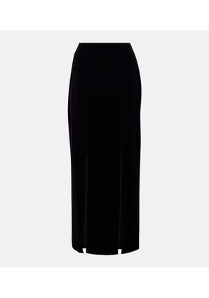 Nina Ricci Cotton velvet maxi skirt
