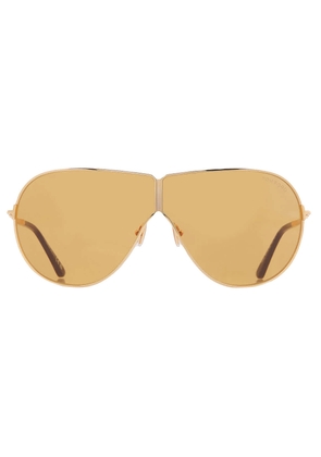 Tom Ford Keating Amber Pilot Unisex Sunglasses FT1158 30E 71