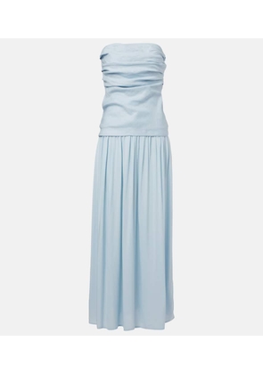 Faithfull Hedy strapless linen maxi dress