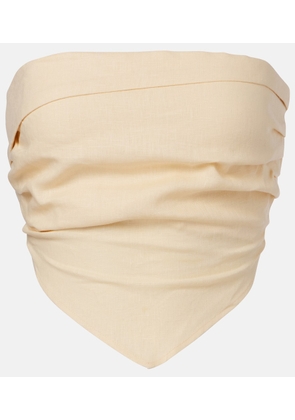 Faithfull Antibes strapless linen top
