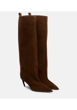 The Attico Lea 65 suede knee-high boots