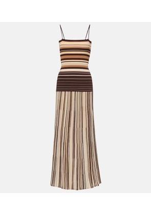 Faithfull Esenia striped cotton-blend midi dress