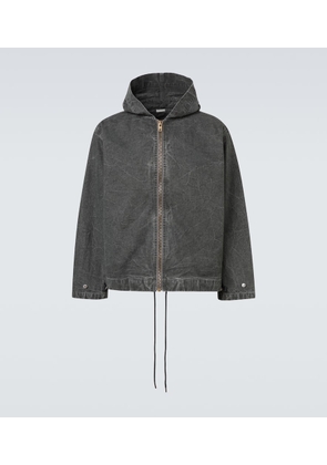 A.Presse Vintage hooded distressed denim jacket