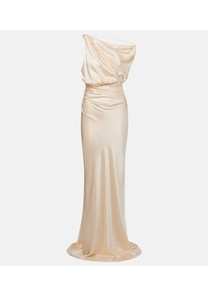 The Sei Draped silk satin gown