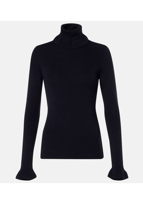 Chloe Ribbed-knit cotton and wool turtleneck sweater