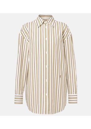 Saint Laurent Cassandre striped cotton poplin shirt