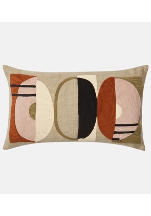 Jonathan Adler Embroidered linen cushion