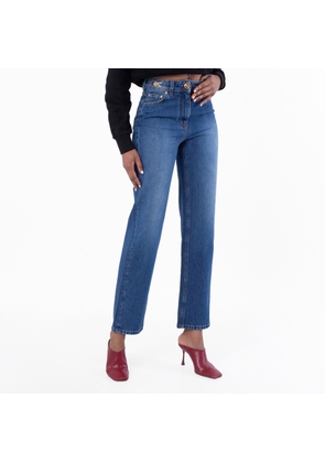 Versace Straight Leg Denim Jeans, Size 25