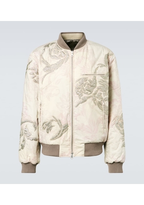 Dries Van Noten Embroidered cotton bomber jacket