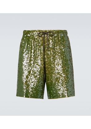 Dries Van Noten Sequined Bermuda shorts