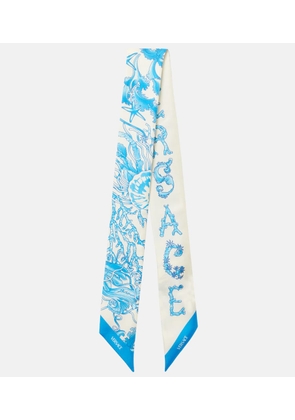 Versace Underwater Barocco silk twill scarf
