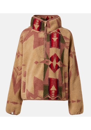 The Upside Harlow printed fleece half-zip sweater