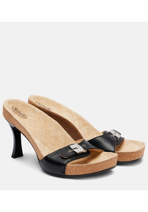 Balenciaga x Scholl 80 leather mules