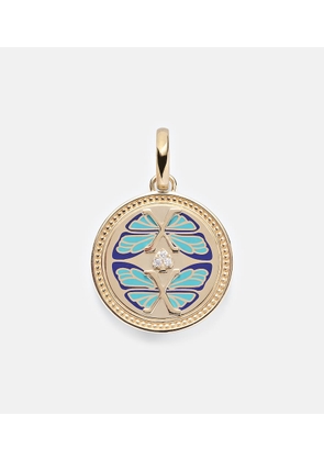FoundRae Reverie Medium 18k gold and ceramic pendant with diamonds