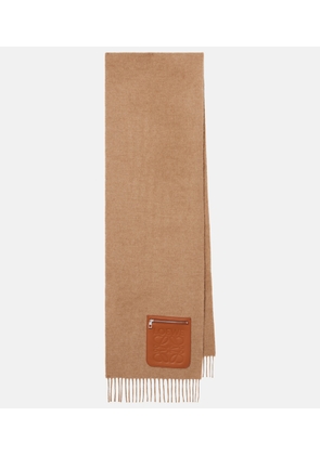 Loewe Anagram wool and cashmere scarf