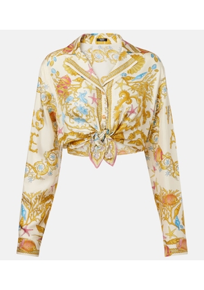 Versace Underwater Barocco crop top