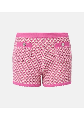 Versace Crochet cotton-blend shorts