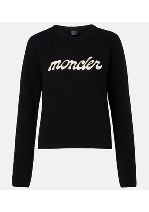 Moncler Logo wool and cashmere sweater