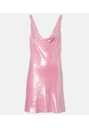 Versace Medusa '95 sequined silk slip dress