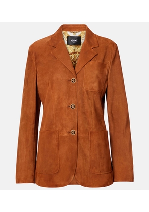 Versace Medusa suede blazer