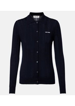 Miu Miu Open-knit cashmere cardigan