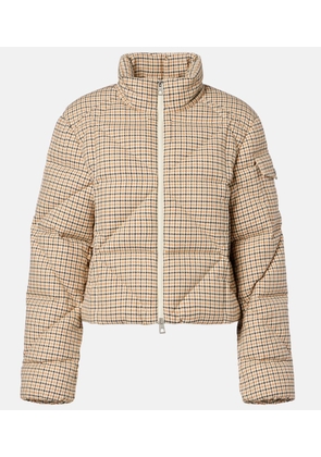 Moncler Keros checked quilted down jacket