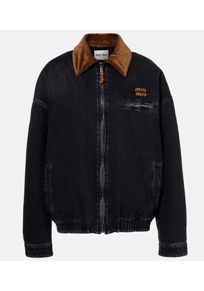 Miu Miu Logo denim jacket